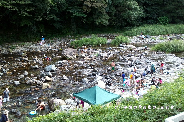 湯来温泉裏の川遊びスポット