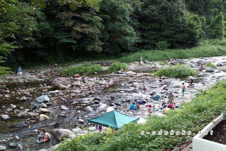 湯来交流センター裏の川遊びスポット